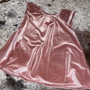 Dusty pink velvet dress